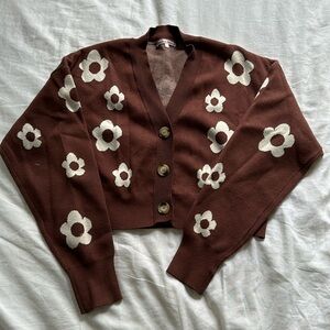 Daisy Crop Cardigan